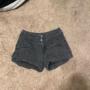Black jean shorts